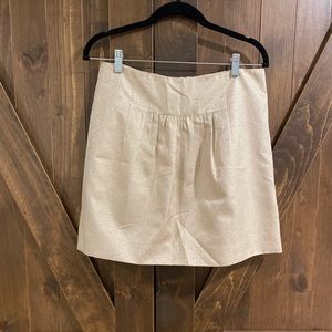 J. Crew Gold Mini Skirt